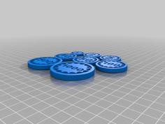 Generic Game Coins / Standard Spiel-Münzen 3D Printer Model