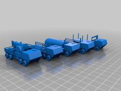 Assorted 8 Wheel Trucks In N Scale 3D Printer Model