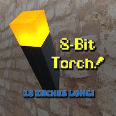 8 Bit Torch – Video Game Inspired Wall Sconce 3D Printer Model