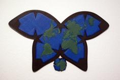 Waterman Butterfly World Map Projection 3D Printer Model