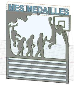 Support Mural Médailles 3D Printer Model