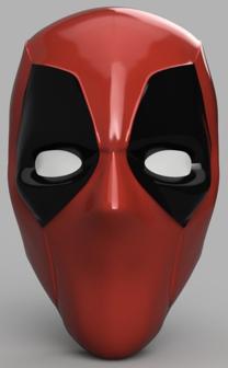 Deadpool Mask 3D Printer Model