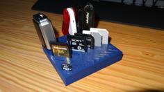 MicroSD Card SD Card USB-A Holder 3D Printer Model