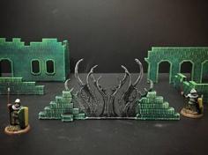 Ruined Arcane Wall (15mm Scale) 3D Printer Model