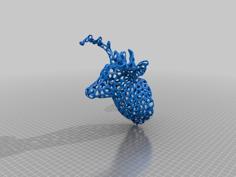 Deer Head Voronoi 3D Printer Model