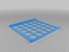 Paint Holder 25 Spaces 3D Printer Model