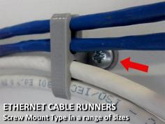 Ethernet Cable Runners – Screw Mount Type 3D Printer Model