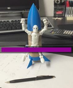 Toilet Paper Rocket 3D Printer Model