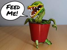 Customizable Man Eating Plant 3D Printer Model