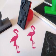 Flamingo Rubber Stamp 3D Printer Model