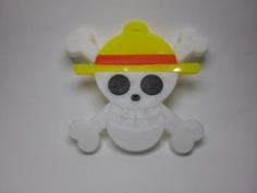 Llavero ONE PIECE Jolly Roger Mugiwara No Luffy 3D Printer Model