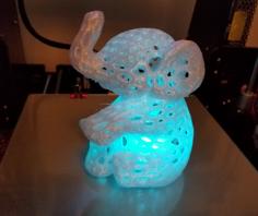 Waffle Elephant Tealight 3D Printer Model