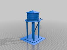 H0 Scale Water Tower 3D Printer Model