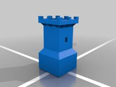 Castle Tower With Duplo Compatible Bottom 3D Printer Model