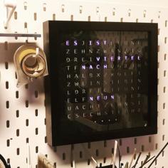 IKEA Ribba WordClock 23x23cm ESP8266 WS2812B 3D Printer Model