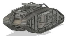 Mark V Landship- Easy Print 3D Printer Model