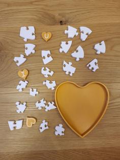 Heart Puzzle 24pcs 3D Printer Model