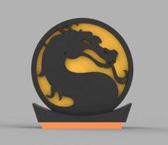 Mortal Kombat Medallion With Stand 3D Printer Model