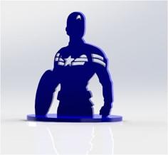 Captain America 2D 3D Printer Model