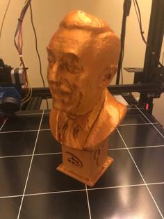 Walt Disney Bust 3D Printer Model