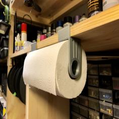 Paper Towel Holder (for 18mm Shelf) 3D Printer Model