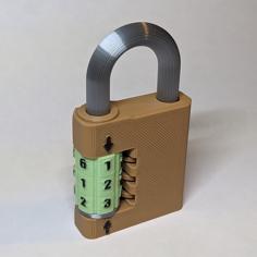 Combination Padlock 3D Printer Model