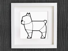 Customizable Origami French Bulldog 3D Printer Model