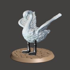 28mm Battle Swan. Halfling Mount 3D Printer Model