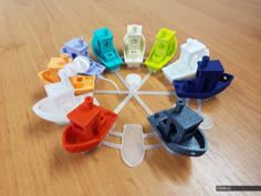 Tom’s 3DBenchy Rudder Stand V2 (12 Ships) 3D Printer Model