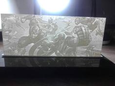 Lithophane Marvel CivilWar 3D Printer Model