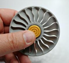 Modern Jet Turbine Fan Fidget Spinner 3D Printer Model