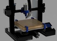 Ender 3 CNC Router/Engraver With 3d Printable Vacuum 3D Printer Model