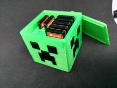 Minecraft Creeper Nintendo Switch Game Cartridge/Micro SD Card Holder 3D Printer Model