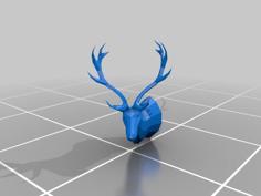 Low Poly Elk Head / Taxidermy Mount 3D Printer Model