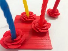 Flower Candles Holder 3D Printer Model