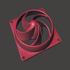 80mm Turbine Computer Fan Cover / Grill For PC 3D Printer Model