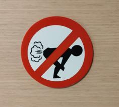 No Fart Sign – MMU Ready 3D Printer Model