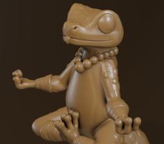 Meditating Lizard 3D Printer Model