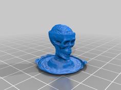 Open Skull With Brain 3D Printer Model