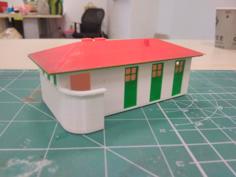 HO Scale Vintage Bulgarian States Railways Station WC 3D Printer Model