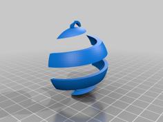 Swirl Christmas Ornaments 3D Printer Model