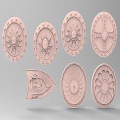 Shields Collection For Any Use And Remixes 3D Printer Model