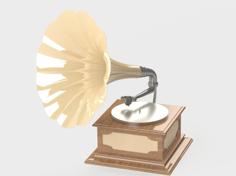 Phonograph/gramophone/grafonola Replica 3D Printer Model