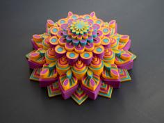 Multi-Color Mandala 3D Printer Model