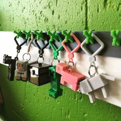 Minecraft Keychain Hanger 3D Printer Model