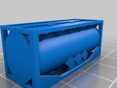 N Scale 20 Foot Tanktainer 3D Printer Model