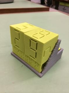 Updated Calendar Block Holder W/ Storage 3D Printer Model