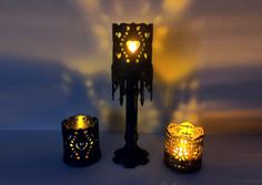 Tealight Candle Holder Valentines Day 3D Printer Model