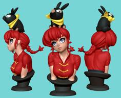 Ranma And Pechan Bust 3D Printer Model