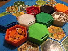 Hex Bowls For Settlers Of Catan 3D Printer Model